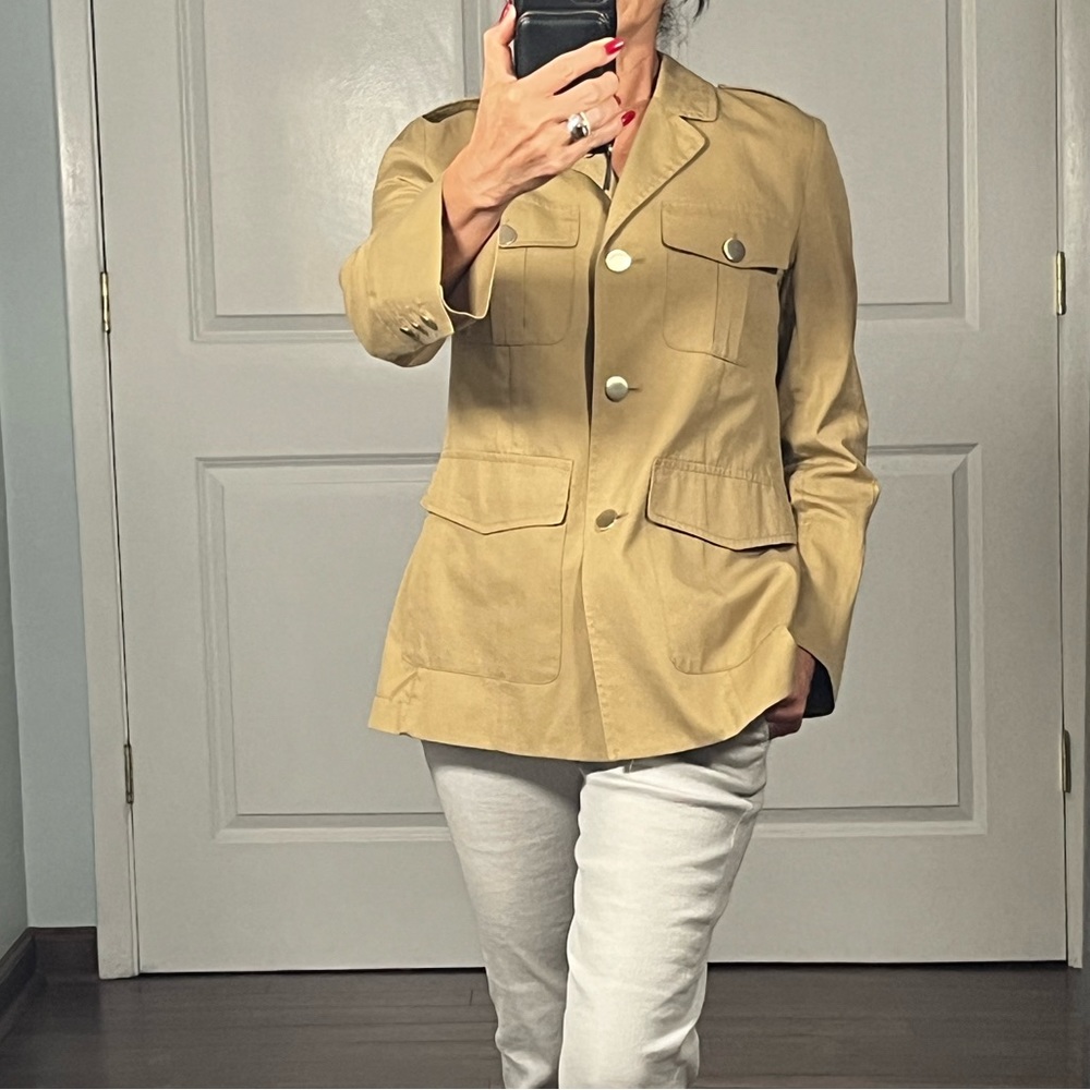 S’MaxMara camel safari jacket size 2